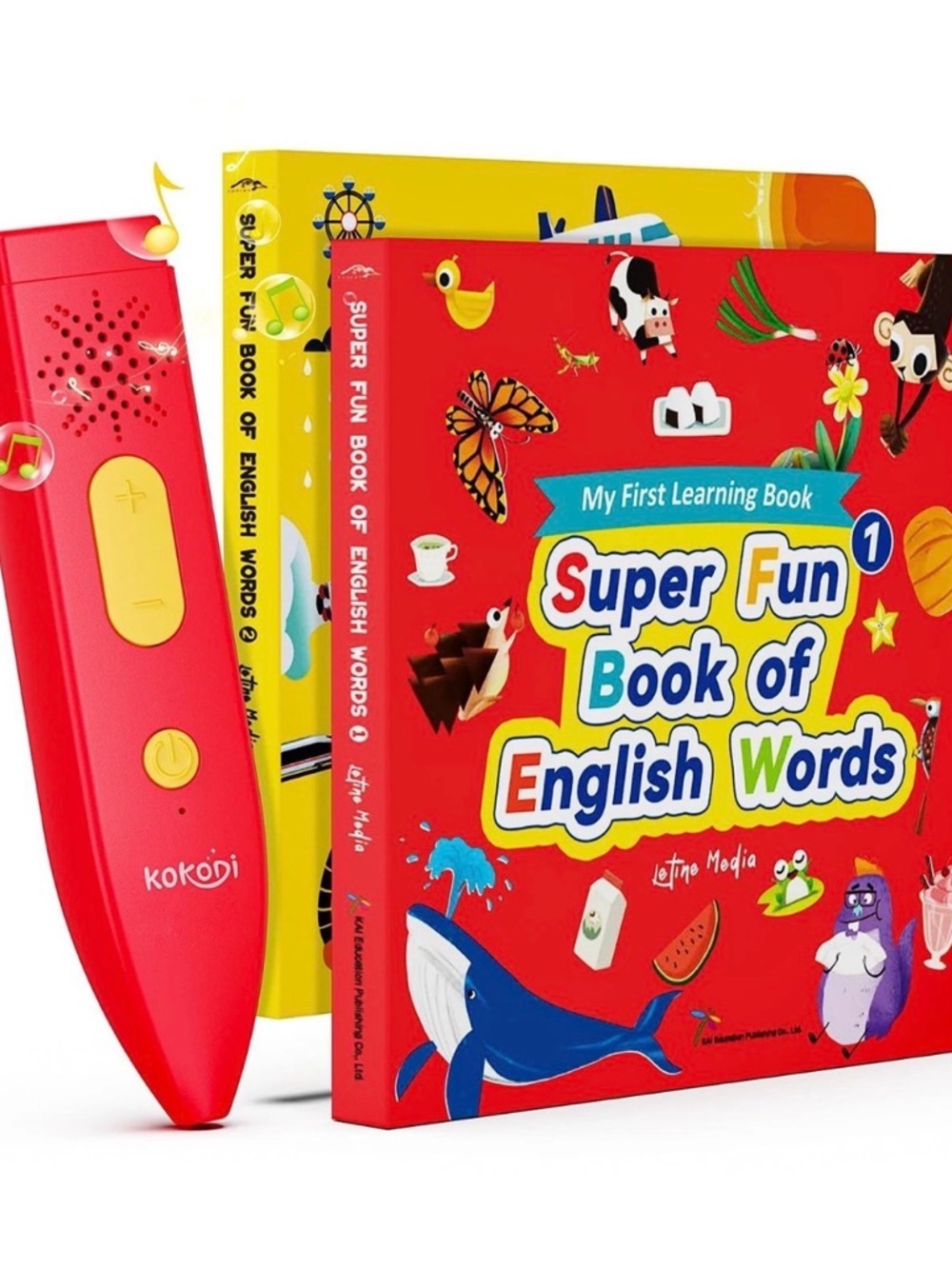 Kokodi Tap to Read Interactive Learning Books & Reading Pen Set, 2 Books & 1 Pen